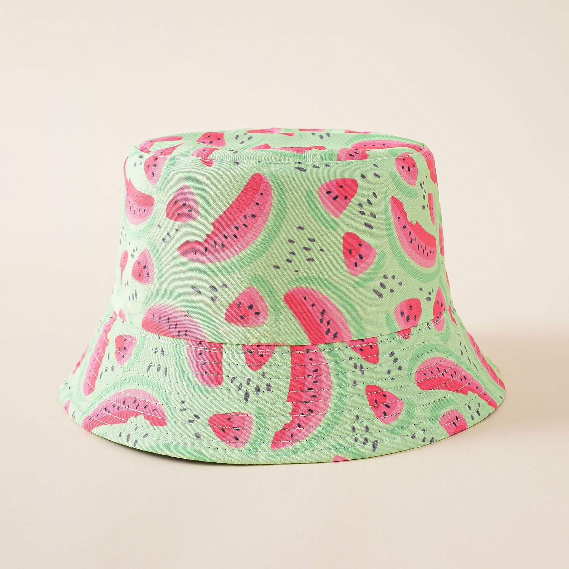 Watermelon hat new pattern fisherman hat women summer outdoor printing double-sided sun hat couple leisure Doba